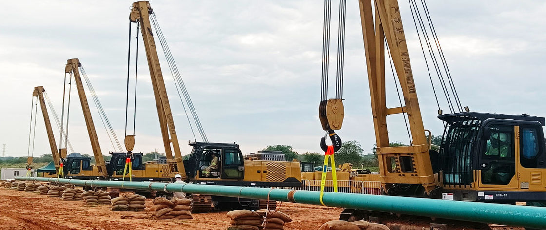 90T Pipe Layer Construction Pipeline Layer Wire Rope Luffing Oil And Gas Pipeline Construction